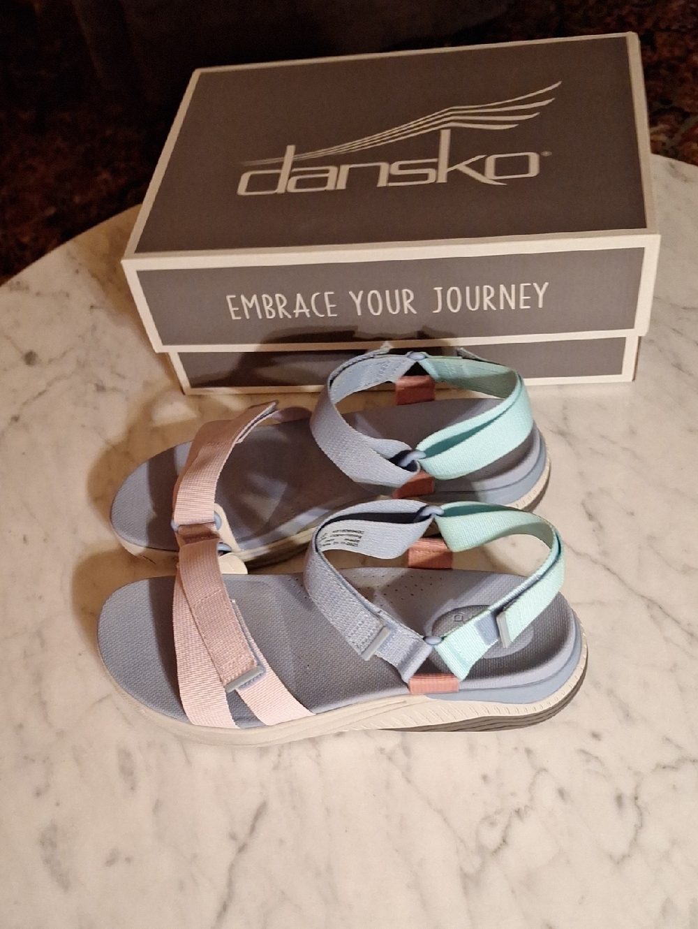 Dansko Racquel Pastel Strappy Sandals Size 10